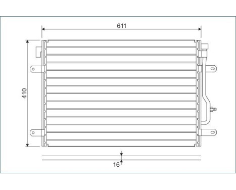 Condenser, air conditioning 817741 Valeo, Image 2