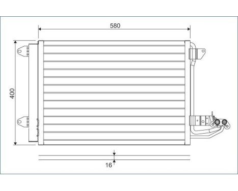 Condenser, air conditioning 817777 Valeo, Image 2