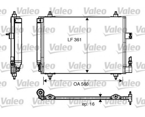 Condenser, air conditioning 817824 Valeo, Image 2