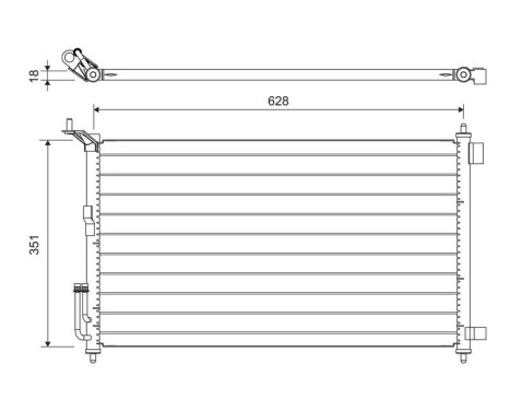 Condenser, air conditioning 817836 Valeo