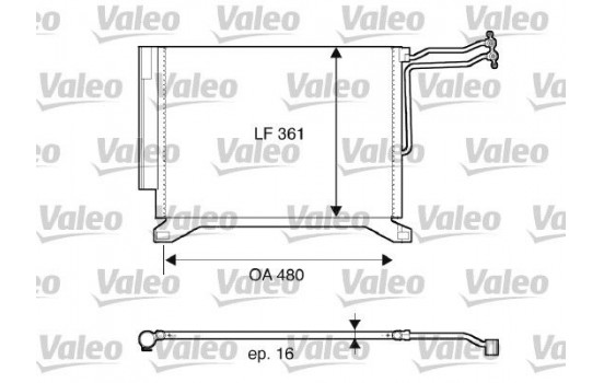Condenser, air conditioning 817837 Valeo