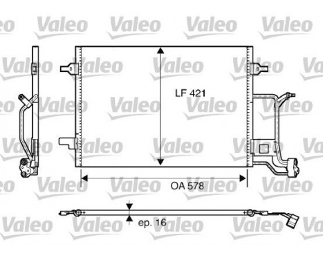 Condenser, air conditioning 817840 Valeo