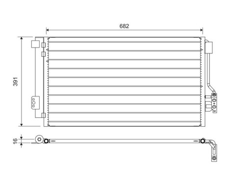 Condenser, air conditioning 817842 Valeo