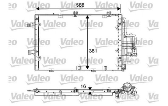 Condenser, air conditioning 817843 Valeo