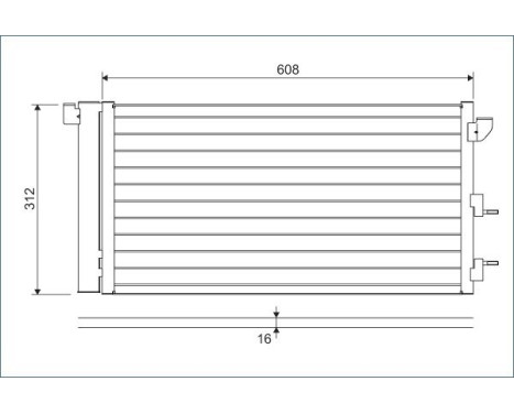 Condenser, air conditioning 818005 Valeo, Image 2