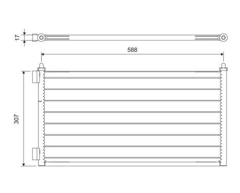 Condenser, air conditioning 818017 Valeo