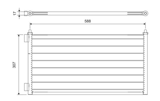 Condenser, air conditioning 818017 Valeo