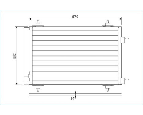 Condenser, air conditioning 818170 Valeo