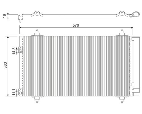 Condenser, air conditioning 818171 Valeo, Image 3