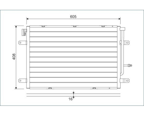 Condenser, air conditioning 818190 Valeo, Image 3