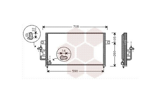 Condenser, air conditioning 82005057 International Radiators, Image 2