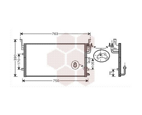 Condenser, air conditioning 82005135 International Radiators, Image 2