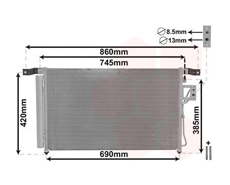 Condenser, air conditioning 82005176 International Radiators, Image 2