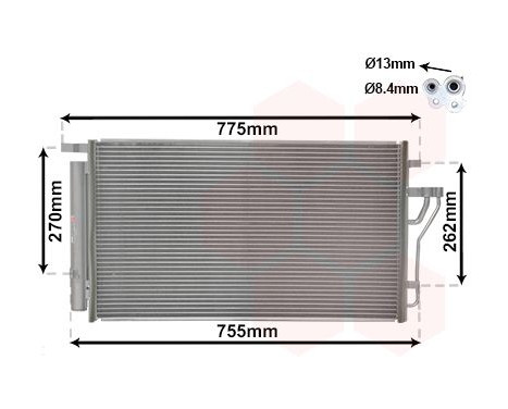 Condenser, air conditioning 82005279 International Radiators, Image 2