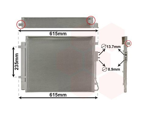 Condenser, air conditioning 82015708 International Radiators