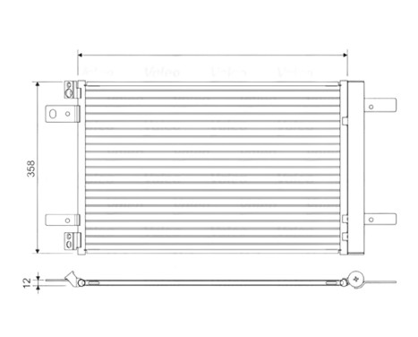 Condenser, air conditioning 822550 Valeo