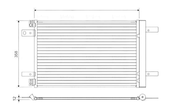 Condenser, air conditioning 822550 Valeo