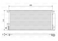 Condenser, air conditioning 822576 Valeo