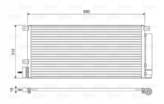 Condenser, air conditioning 822576 Valeo