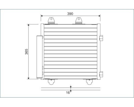 Condenser, air conditioning 822577 Valeo