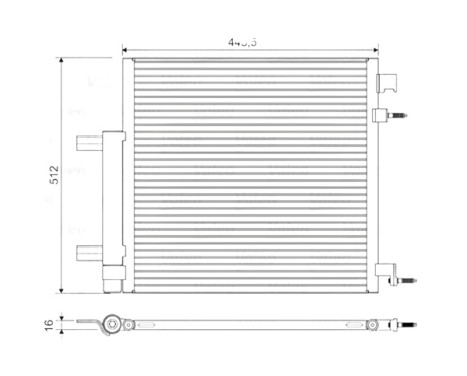 Condenser, air conditioning 822578 Valeo