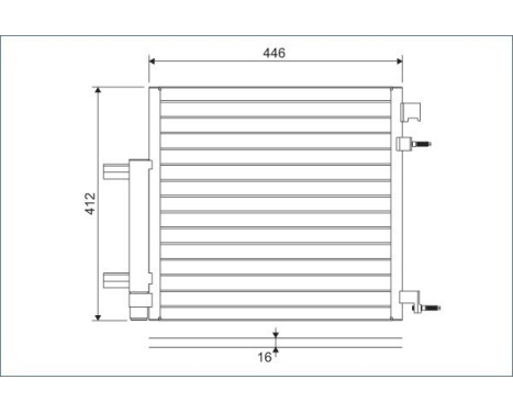 Condenser, air conditioning 822578 Valeo, Image 2