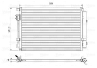 Condenser, air conditioning 822581 Valeo