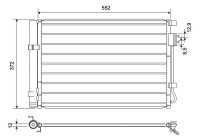 Condenser, air conditioning 822581 Valeo