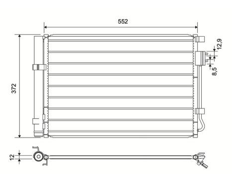 Condenser, air conditioning 822581 Valeo