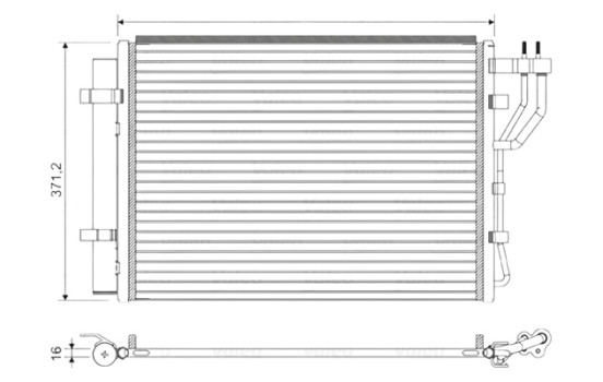 Condenser, air conditioning 822582 Valeo
