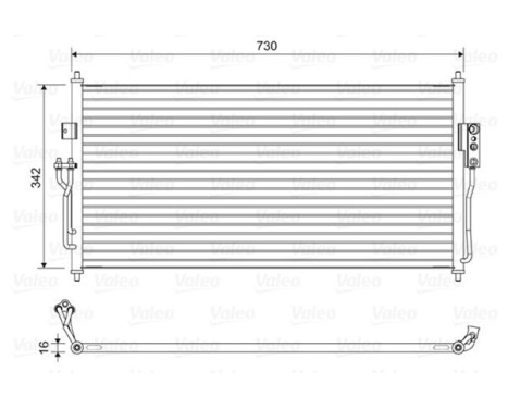Condenser, air conditioning 822583 Valeo