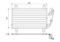 Condenser, air conditioning 822589 Valeo