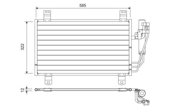 Condenser, air conditioning 822589 Valeo