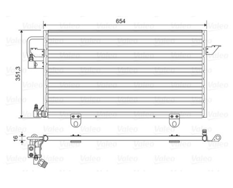 Condenser, air conditioning 822602 Valeo