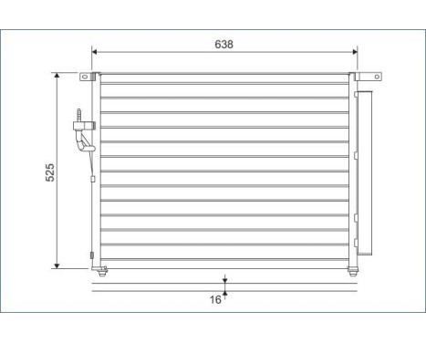 Condenser, air conditioning 822603 Valeo
