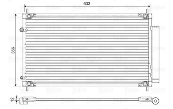 Condenser, air conditioning 822604 Valeo