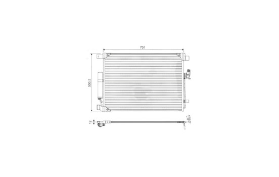 Condenser, air conditioning 822605 Valeo