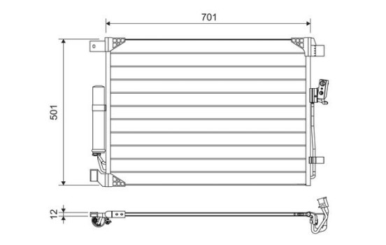 Condenser, air conditioning 822605 Valeo, Image 2