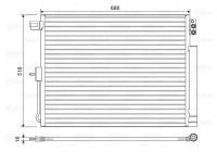 Condenser, air conditioning 822616 Valeo