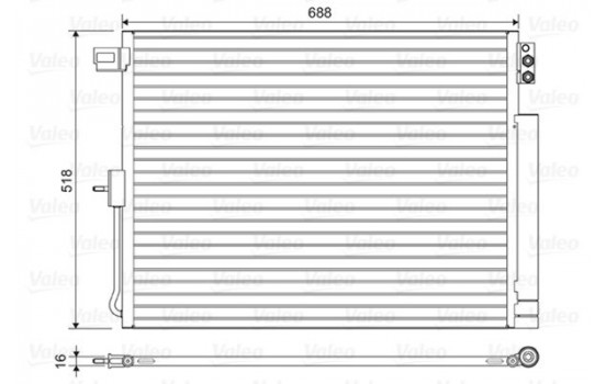 Condenser, air conditioning 822616 Valeo