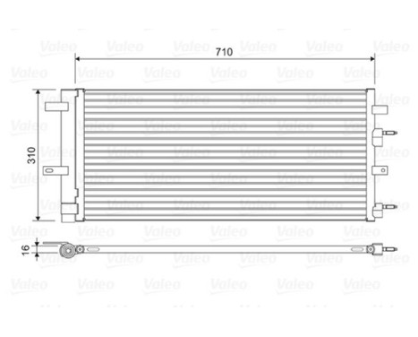 Condenser, air conditioning 822618 Valeo
