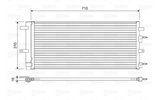 Condenser, air conditioning 822618 Valeo