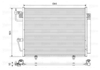 Condenser, air conditioning 822620 Valeo