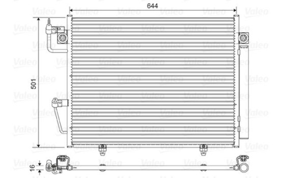 Condenser, air conditioning 822620 Valeo