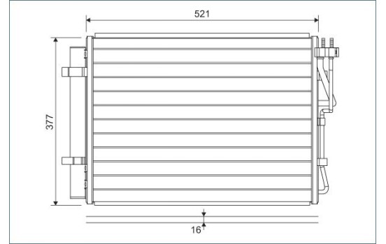 Condenser, air conditioning 822624 Valeo
