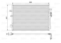 Condenser, air conditioning 822625 Valeo