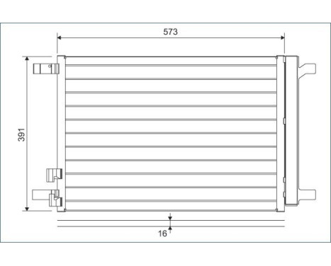 Condenser, air conditioning 822635 Valeo