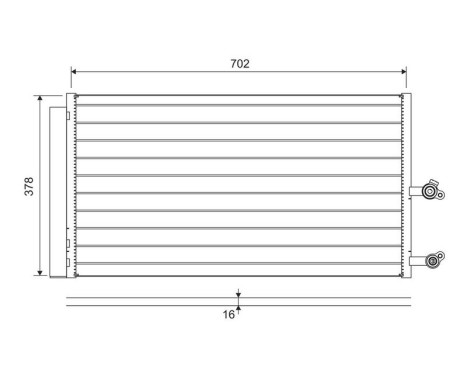 Condenser, air conditioning 822645 Valeo