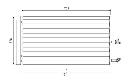 Condenser, air conditioning 822645 Valeo