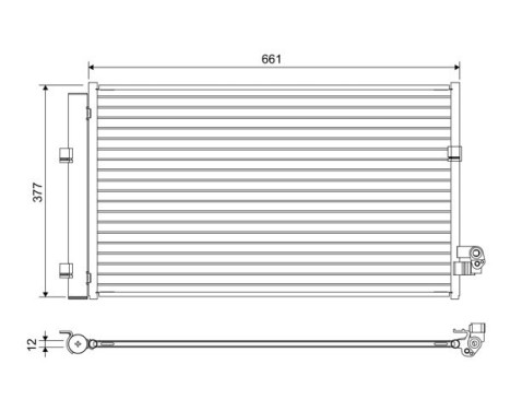 Condenser, air conditioning 822647 Valeo
